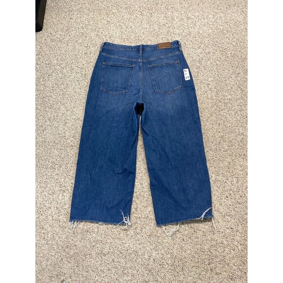Madewell Curvy Slim Wide Leg Crop Raw Hem Size 31 - Picture 6 of 10